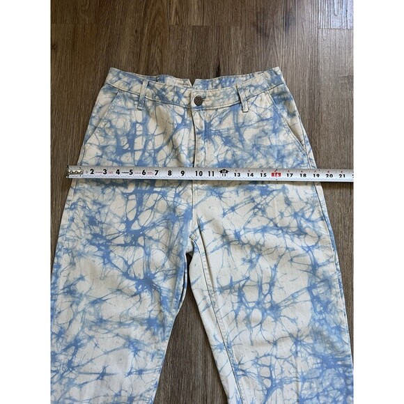 Rachel Comey x Target High Rise Crop Jeans Size 6 Blue Tie Dye Marbled Denim - Picture 12 of 14